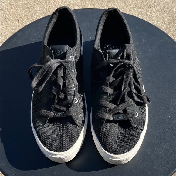 Women's Black UGG Canvas Sneakers - Picture 2 of 13